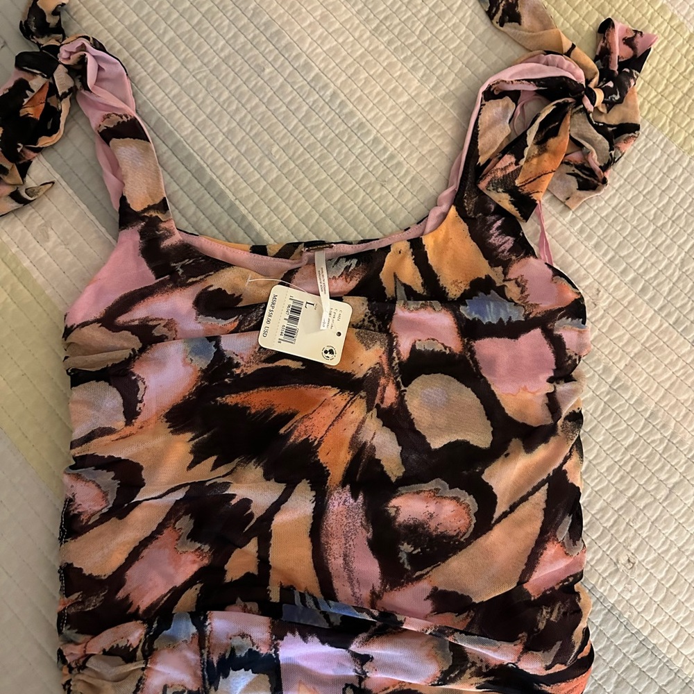 Free People tank pink dress up Large NWT - Picture 5 of 8